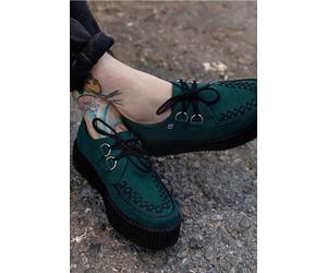 T.U.K. - Viva High Creeper Dark Cedar Vegan Suede - Girl Schuhe - Grün - EU 36 - Synthetic/Textile/Gummi,Samt Grün EU 36