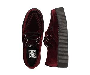 T.U.K. - Viva High Velvet Burgundy - Girl Schuhe - Rot - EU 36 - Textile, Synthetic/Textile/Gummi Rot EU 36
