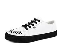 T.U.K. Ribbed Sole Sneaker - Modeschuhe für Männer und Frauen - Skate, Punk, Rock und Gothic Style aus Leder, Wildleder und Canvas- Farbe White Leather - Größe 41
