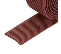 TA-VIGOR 38 mm breites Twill-Gummiband, 3,8 cm, 2 Meter, doppelseitig gewebte Gummibänder, Strick, flache Polyester-Spule, schweres Stretchband, Stricken zum Nähen, Basteln, Bund, rotbraun