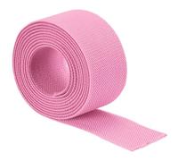 TA-VIGOR 38 mm breites Twill-Gummiband, 3,8 cm, 2 Meter, doppelseitig gewebte Gummibänder, Strick, flache Polyester-Spule, schweres Stretchband, Stricken zum Nähen, Basteln, Bund, Rosa
