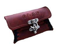 Tabaktasche Leder Farbe rot Tabakbeutel Drehertasche mit Wunschname