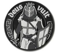M-Tac - Deus Vult PVC - 3D Aufnäher - Black/White