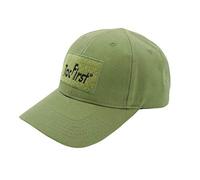 TacFirst Twill Baseball Cap 100% Baumwolle Sportswear Basecap, BW, Outdoor, Jagd mit Klett-Flächen (Tac Oliv)