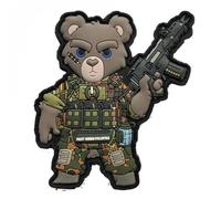 TACOPSGEAR Teddy Teddybär Flecktarn PVC Morale Patch 76mm mit Hakenklett für Rucksack, Cap und Jacke Bundeswehr Soldat Armee Heer Veteran