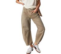 TACSTRUN Baggy-Jeans für Damen im Vintage-Stil mit niedrigem Bund, lässige, ausgewaschene Jeanshose mit weitem Bein und Knöchel,Khaki,S
