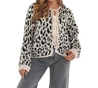 TACSTRUN Damen Leichte Cropped Strickjacke Pullover Weiche Krawatte - Vorne Vorne Offen Trendy Herbst Casual Dressy,Schwarz,S