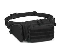 Tactical Fanny Pack, Military Fanny Bag Hip Belt Pack, Concealed Pistol Waist Pack Crossbody Bag für Männer Frauen, geeignet für Outdoor-Fischen Radfahren Camping Wandern Wandern Hund Jagd Schwarz