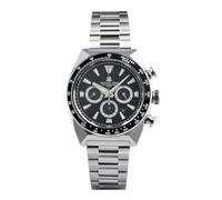 TACTICAL FROG H15 Eco-Drive Solar VS75 Chronograph 43 mm 316L Edelstahlgehäuse mit C3-Leuchtstoff 200 m Wasserdichtigkeit, schwarzes Zifferblatt