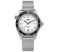 TACTICAL FROG Heimdallr Titanium Gehäuse Sea Ghost NTTD Taucheruhren Für Männer, NH35A Uhrwerk C3 Leuchtende Herren Automatik Uhren, 200 Meter Wasserdicht, Mesh Band, Silver