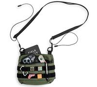 TACTICAL_G ache L2 EDC Sling Bag, 500D Nylon Crossbody Bag Organizer, Wasserdichter Reißverschluss EDC Molle Tasche, Rucksack, Umhängetasche für den Täglichen Wandertransport, Grün
