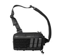 TACTICAL_G ache L3 EDC Leichter Sling Bag Chest Crossbody Bag, Nylon Umhängetasche, Bauchtasche Schultertasche Brusttasche mit Verstellbarer Schultergurt für Reise Schule Wandern, Schwarz