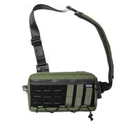 TACTICAL_G ache L3 EDC Leichter Sling Bag Chest Crossbody Bag, Nylon Umhängetasche, Bauchtasche Schultertasche Brusttasche mit Verstellbarer Schultergurt für Reise Schule Wandern, Grün