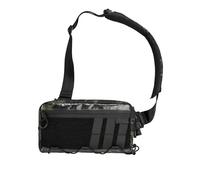 TACTICAL_G ache L3 EDC Leichter Sling Bag Chest Crossbody Bag, X-pac Umhängetasche, Bauchtasche Schultertasche Brusttasche mit Verstellbarer Schultergurt für Reise Schule Wandern, MC Schwarz