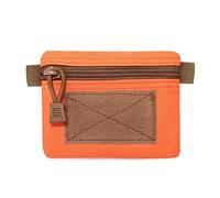 Tactical Molle Mini Pouch Tactical Compact EDC Utility Pouch wasserdichter Nylon-Schlüsselbundhalter mit Reißverschluss für Schlüsselwechsel und ID Karte Orange