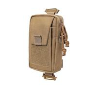 Tactical MOLLE Phone Holster, 17x10x3.5 cm, EDC Belt Organizer Pouches Waist Bag for Outdoors Hunting Camping Trekking Traveling (Khaki)