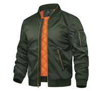 TACVASEN Blouson Jacke Herren Lässige Fliegerjacke Dünn College Jacket