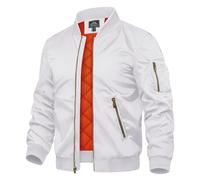 TACVASEN Herren Herbstjacke Freizeit Warm Winterjacke Outdoor Fliegerjacke