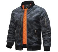 TACVASEN Jacke Herren Lässig Bomberjacke Dünne Collegejacke Winterjacke
