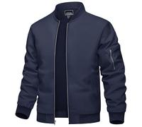 TACVASEN Jacke Herren Sommerjacke Leichte Dünn Bomber Jacke Übergangsjacke Collegejacke Fliegerjacke für Frühling Herbst Windjacke Navy S