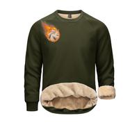 TACVASEN Sweatshirt Herren Gefüttert FleecePullover Warme Winterpullover | Pullover Baumwolle,Fleece Pullover Dicker,Sweater Outdoor,Sport,Freizeit,Rundhals,Sweatshirts Langarm,Pulloverwinter