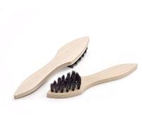 Tadabo 2 x Cremebürste Auftragsbürste spitz Naturborsten hell und schwarz (2X Schwarz)