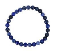 Taddart Minerals - 6 mm Kugel Armband aus natürlichen Edelsteinen auf elastischem Nylonfaden aufgezogen - handgefertigt (Sodalith)