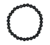 Taddart Minerals - 6 mm Kugel Armband aus natürlichen Edelsteinen auf elastischem Nylonfaden aufgezogen - handgefertigt (Regenbogen-Obsidian)
