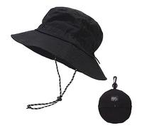 TAFACE 1 Stück Faltbarer Fischerhut, Faltbarer Sonnenhut, UV-Sommerhut mit breiter Krempe für Sonnenschutz im Freien (Schwarz)