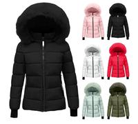 Tages Angebote Von Heute, Outlet Angebote, Puffer Jacke Damen Winter Leichte Steppjacke Winterjacke Damen Mit Fellkapuze Kurz Pufferjacke Gesteppter Dicke Warme Daunenjacke, Blitzangebote Des Tages
