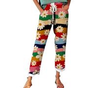 Tagesangebote Heute Must Haves Festival Sommerhose Damen Leicht, Leinenhose Damen Sommer Große Größen, Bequeme Freizeithose Lang Linen Pants High Waist Stoffhose Leinen Hosen Angebote des Tages