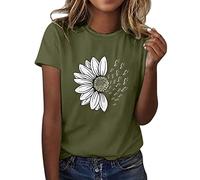 Tagesangebote Heute Sale Shirt Mit Integriertem BH Oberteil Senfgelb Damen Damen Mode Für Mollige T-Shirt Damen 3/4 Arm Sassy Classy Musselin Bluse Damen Crop Top Sommer Mein Bestellung Sale