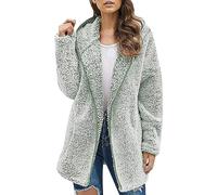 Tagesangebote Heute Winterjacke Damen Warm Herbstjacke Übergröße, Einfarbig, Kapuzenpullover, Warme Wolle, Plüschmantel, Jacke, Hoodies, Oberbekleidung, Strickjacke Parka Damen Übergangsjacke