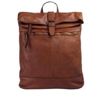Tagesrucksack FORTY "FORTY Herren, Damen Rucksack echt Leder, Made in Italy", Gr. B/H/T: 30cm x 30cm x 4cm, onesize, braun (cognac), Leder, Rindsleder, leicht glänzend, unifarben, Rucksäcke, echt Lede
