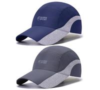 TAGVO 2 Pack Schnell Trocknende Baseballkappe Herren Damen Sommer, UV Schutz Atmungsaktiv Leichte Faltbare Mesh Sport Running Baseball Cap, Modisches Lässig Golf Kappe Basecap Sonnenhut Baseballmütze