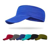 TAGVO Schnell Trocknend Sun Visor Cap für Damen Herren, UV-Schutz Leicht faltbar Strand Golf Tenniskappe Sonnenhut mit Elasität Krempe, Outdoor Sun Visor Hüte Sport Cap für Tennis Running Golf Wandern