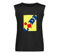 TAI MIN Lidl Shirt Fan Edition Hype Edition Trend Sleeveless Vest Tank Tops Undershirt Black M