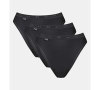 Tai-Slip SLOGGI "Basic+", Damen, Gr. 36, schwarz, Obermaterial: 95% Baumwolle, 5% Elasthan, bedruckt, unifarben, körpernah, Unterhosen, elastischer Bund, weiche Nähte, Baumwollmischung, atmungsaktiv (