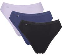 Tai-Slip SLOGGI "Basic+", Damen, Gr. 44, bunt (multiple colours 19), Single Jersey, Obermaterial: 95% Baumwolle, 5% Elasthan, unifarben, körpernah, Unterhosen, perfekter Sitz, hoher Beinausschnitt, gl