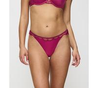 Tai-Slip TRIUMPH "Crazy Stupid Love", Damen, Gr. 44, pink (passion fruit), Satin, Obermaterial: 77% Polyamid, 15% Elasthan, 8% Viskose, körpernah, Unterhosen Tai-Slip, Spitzendetails, Stretch-Satin, h