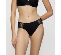 Tai-Slip TRIUMPH "Modern Finesse", Damen, Gr. 46, schwarz, Microtouch, Obermaterial: 81% Polyamid, 19% Elasthan, unifarben, figurbetont, Unterhosen, zarte Spitze, glatter Jersey, flache Kanten (598954