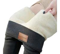 taianle Warme Hosen - Super Dicke Leggings aus Kaschmirwolle Winddichte und kalte Wärme, winterwarme Frauen Elastische Leggings Hosen Fleece gefütterte Dicke Strumpfhose