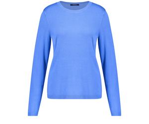 TAIFUN - Basic Pullover aus Feinstrick blau - Gr. - 42