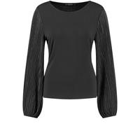 TAIFUN - Blusenshirt mit Plissee-Ärmeln schwarz - Gr. - 42