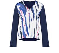 TAIFUN - Blusenshirt mit V-Ausschnitt blau - Gr. - 42