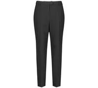 Taifun Damen 7/8 Hose mit Bügelfalten Tailored Fit unifarben 7/8 Länge Schwarz 38
