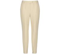 Taifun Damen 7/8 Hose mit Bügelfalten Tailored Fit unifarben 7/8 Länge Warm Sand 44