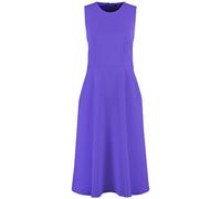 Taifun Damen Ärmelloses Kleid mit Bindebändern in der Taille ärmellos unifarben knieumspielend Purple Ink 46