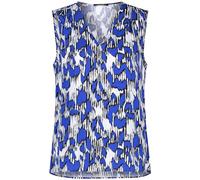 Taifun Damen Blusentop mit Allover-Print ärmellos Gemustert Aegean Gemustert 36