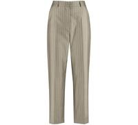 Taifun Damen Feine 7/8 Hose mit Nadelstreifen Straight Fit gestreift 7/8 Länge New Sage Gemustert 42